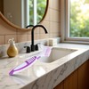 Jinshining Purple Premium Denture Cleaning Brush Set with Multi-Layered Bristles