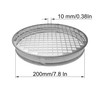 200mm Duct End Cap with Aluminium Mesh - Round Stainless