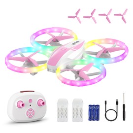 Dacene Mini Drone for Children with 5 LED Light Effects, Gift Girls 8+ Years, Toy Girl Boy Gift Ideas, RC Aeroplane Drone Beginner Altitude Hold, 360° Flips, 3 Speed Mode Indoor Outdoor