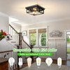Kondras 2-Light Industrial Square Flush Mount Ceiling Light, Farmhouse Ceiling
