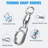 25pcs Ball Bearing Fishing Swivels with Oval Split Rings Power