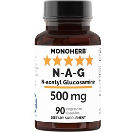 MONOHERB N-Acetyl Glucosamine 500 mg - NAG Supplement - 90 Veg Capsules