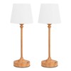 Kakanuo Cordless Table Lamps Rechargeable Set - 2 Pack Wooden