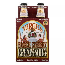 Virgils Virgil's Rootbeer Cream Soda - Black Cherry 4/12 fl. oz (Pack of 6)