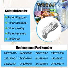 Replace 243297603 243297606 243297607 243297609 243297613 Ice Maker Replacement Parts Compatible with Electrolux Frigidaire Refrigerator Ice Maker Assembly Upgraded