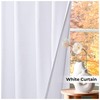 HOMIDATE White Curtain,84 inch Long White Curtains,Cotton Curtains Set of