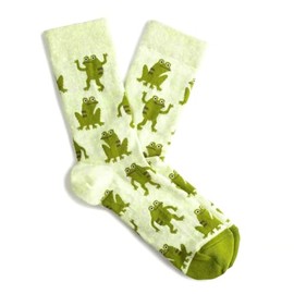 Dodo socks - Colourful Sneaker Funny Socks Made of Cotton, Funny Cool Crazy Designs with Motif, Unisex for Men and Women, Friends Birthday Gift, frogs