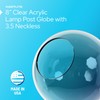KastLite 8" Clear Acrylic Lamp Post Globe | Smooth Textured