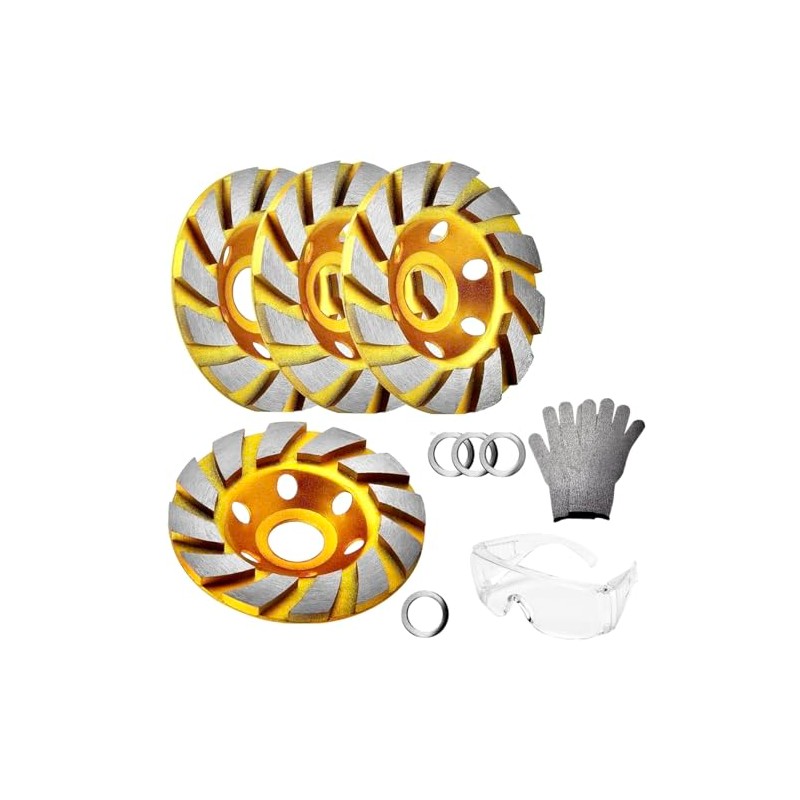 Deepa Ribusu 4.9 inches (100 mm) Diamond Cup Wheel Set