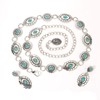 Western Concho Chain Belt -Anique Metal Cowgirl Turquoise Adjustable Dresses