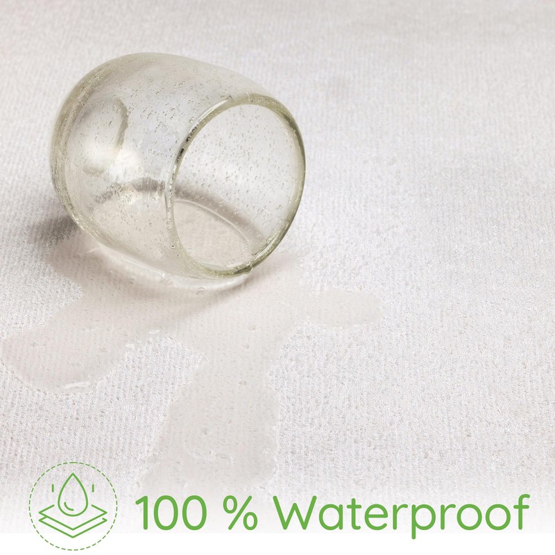 100% Bamboo Super King Mattress Protector 180x200 cm Waterproof Breathable