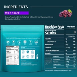 OZENKE OZENKE Electrolytes Powder Packets, 30 Sticks Hydration Packets Sugar Free, Electrolyte Drink Mix Portable Electrolyte Packets for Rapid Hydration, 0 Sugar & 0 Calorie, Grape Flavor