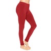 Women's Cotton Full Length Leggings Red Medium
