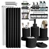 Clara Clark Bathroom Set - Black Bathroom Accessories Set, 24PC
