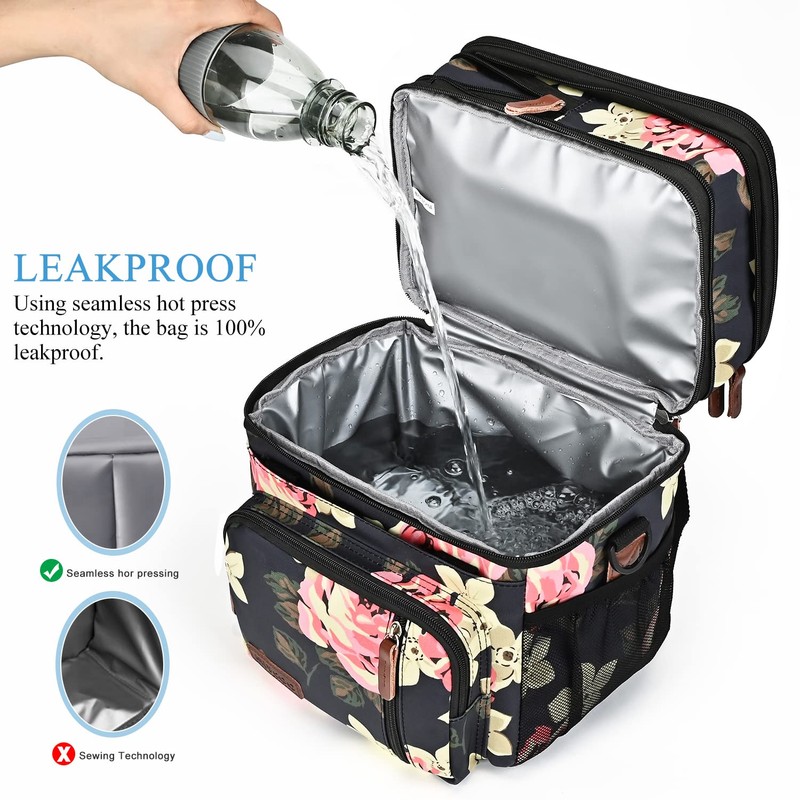 MIYCOO Lunch Bag & Lunch Box for Women Men, Double