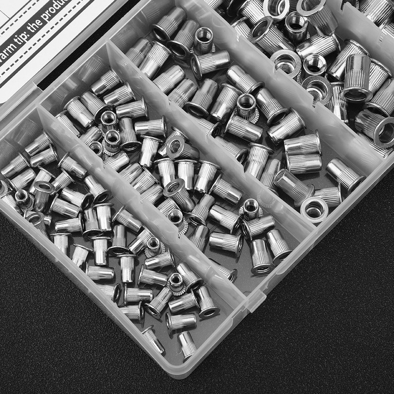 150Pcs M3-M10 Rivet Nut 304 Stainless Steel for Fastening Piece