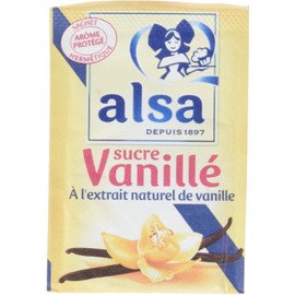 Alsa Vanilla Flavored Sugar with Natural Vanilla Extract - 12 x 7.5 g pack
