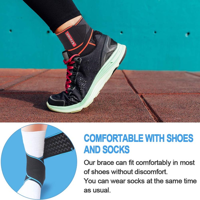 Beister Adjustable Compression Ankle Brace, Elastic Foot Support Wrap, Sprains