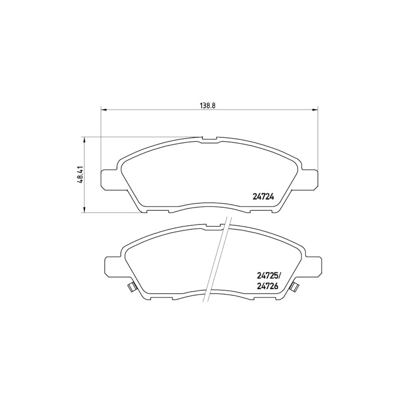 Brembo Balata Low-Met P56070 para Nissan March 2012-2023, Note 2014-2019