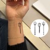 Semi Permanent Tattoo, Medium Ocean Trident Art, Lasts 7-15 Days
