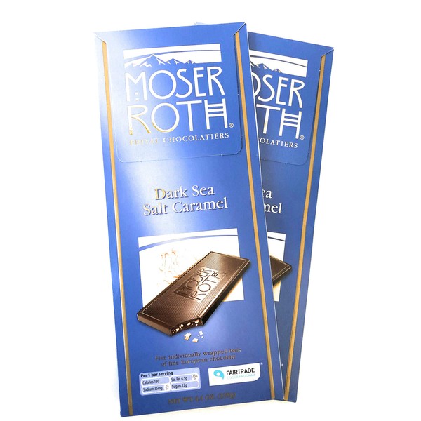 MOSER ROTH German Dark/Sea Salt/Caramel Chocolate Bars (6 Pack)