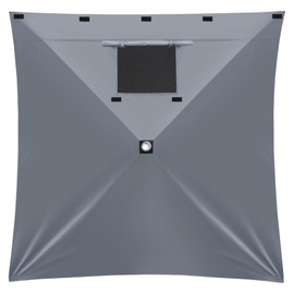 MASTERCANOPY Wind Screen Side Panel with Window for Escape Screen Shelter Canopy Tent - Weatherproof, UV Resistant Sun Shade Attachment Accessory (10ft x 10ft, Gray, 1 Pack)