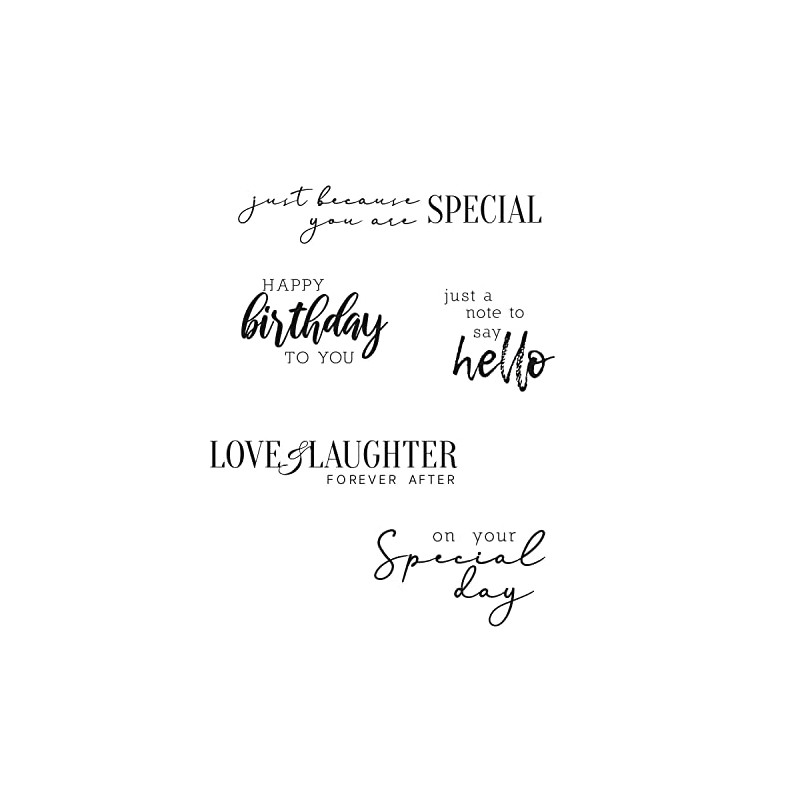 Sizzix Clear Stamps 5PK Sunnyside Sentiments #6 by Pete Hughes
