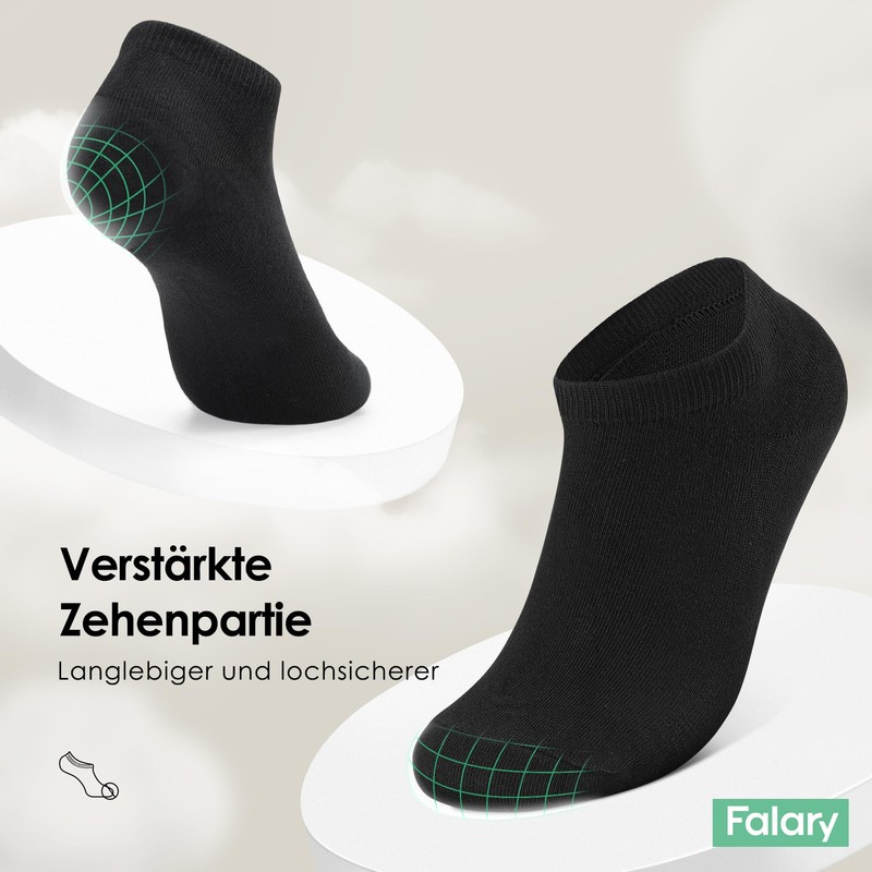 FALARY Adults’ Unisex Trainer Socks, Short Cotton Socks, Breathable Half-Socks,