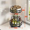 360° Rotating Countertop Organizer for Kitchen Storage – Space-Saving Metal