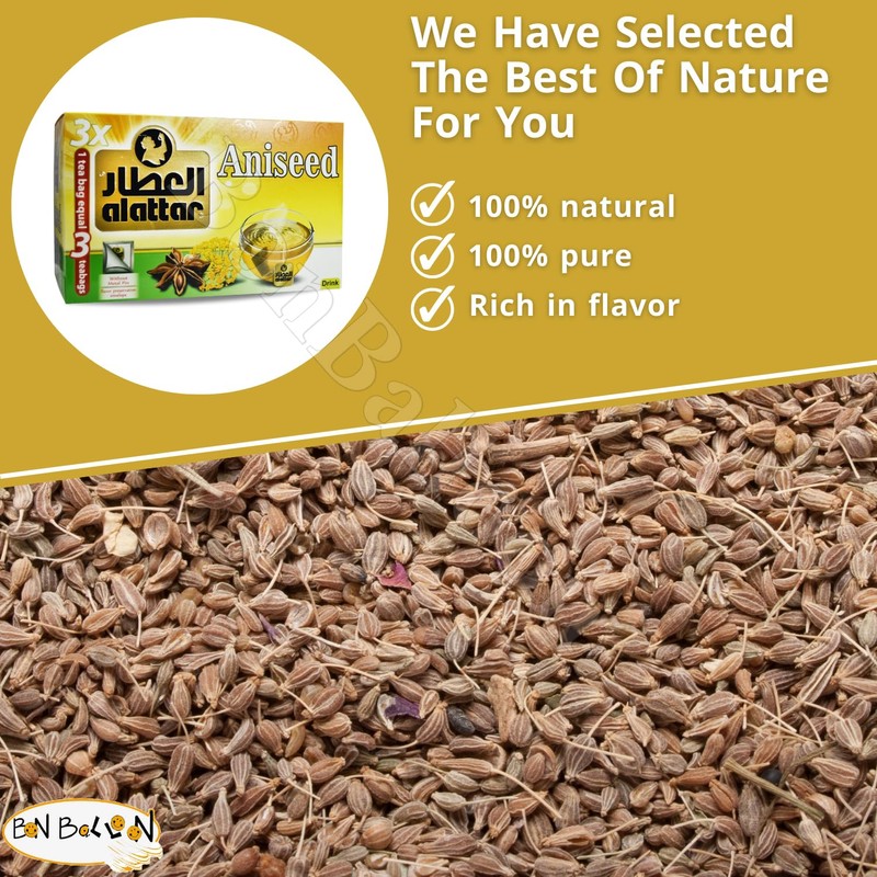 AlAttar Drink Herbal Anise Tea (20 Bags) Anis Aniseed Herbals
