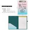 Hongri Mini Clipboard Folio with Refillable Lined Notepad and Interior