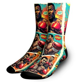 SocratesArt Boxing Fighter Boxer Ring Funny Novelty Socks For Teen Men Women