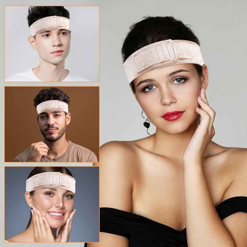 Linyongc Adjustable Velvet Wig Headband, 3-Pack Non-Slip Velvet Wig Grip
