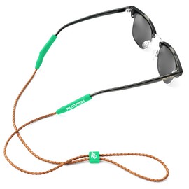 Pilotfish Leather Sunglasses Strap - Glasses Retainer Cord for Men or Women, Secure Chain Eyeglass or Sunglass Holder (Wet Money)