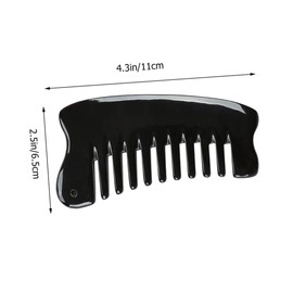 Baluue 1pc Scraping Massage Comb Gua Sha for Scraping Massage Tool Muscle Scraping Tools Face Massage Tools Face Stencils Facial Massager Tool Scalp Massager Comb Black