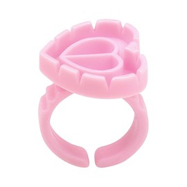 Tiardey 100 Stück Kleberinge für Wimpernverlängerungen, Wimpernkleberhalter, Einweg-Kleberingbecher, Quick Blossom Pigmenthalter, Fingerhand-Schönheitswerkzeuge