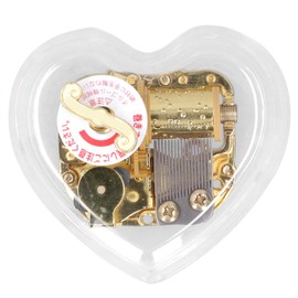 Acrylic Music Box Cute Heart Shaped Handy Crank Musical Box Innovative Birthday GiftType 3