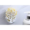 Qualy QL10335-WH Coral Shaped Sponge Holder - White - 8.25