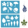 GORGECRAFT 2 Styles Jewelry Shape Template Reusable Acrylic Leaf Diamond