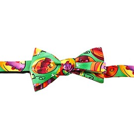Jerry Garcia Men's Christmas Ornaments Green Pre-Tied Adjustable Banded Bow Tie