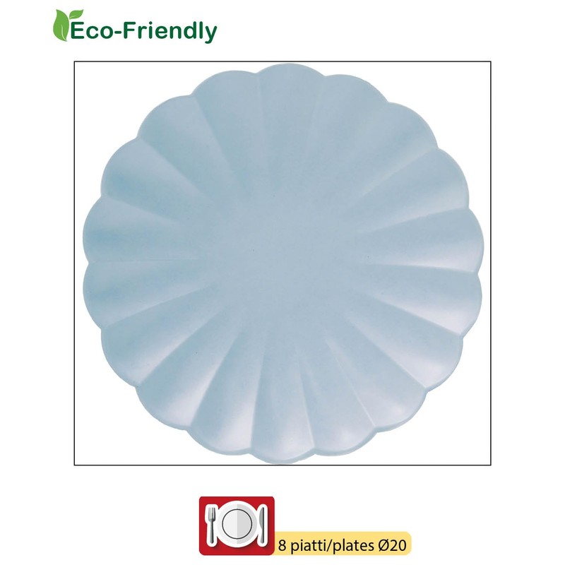 Kit Party Tavola Flower Shape per 8 persone (44 pezzi: