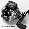 Digital Display Fishing Reel 6.3:1 16+1BB Baitcasting Reel with Larger
