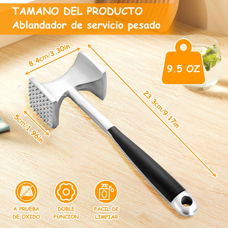 SelWatty Martillo Ablandador de Carne Resistente, Mazo para Carne de