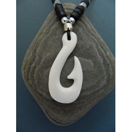 MAORI STYLE BONE PENDANT- TRIBAL TATTOO SURF NECKLACE