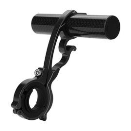 Extremidades del manillar de la bicicleta de la bici Aleación de aluminio ligera Extensiones del manillar de ciclo Soporte del sostenedor para la lámpara del GPS / Unidades / Faros / Cámaras - Negro, (Negro)