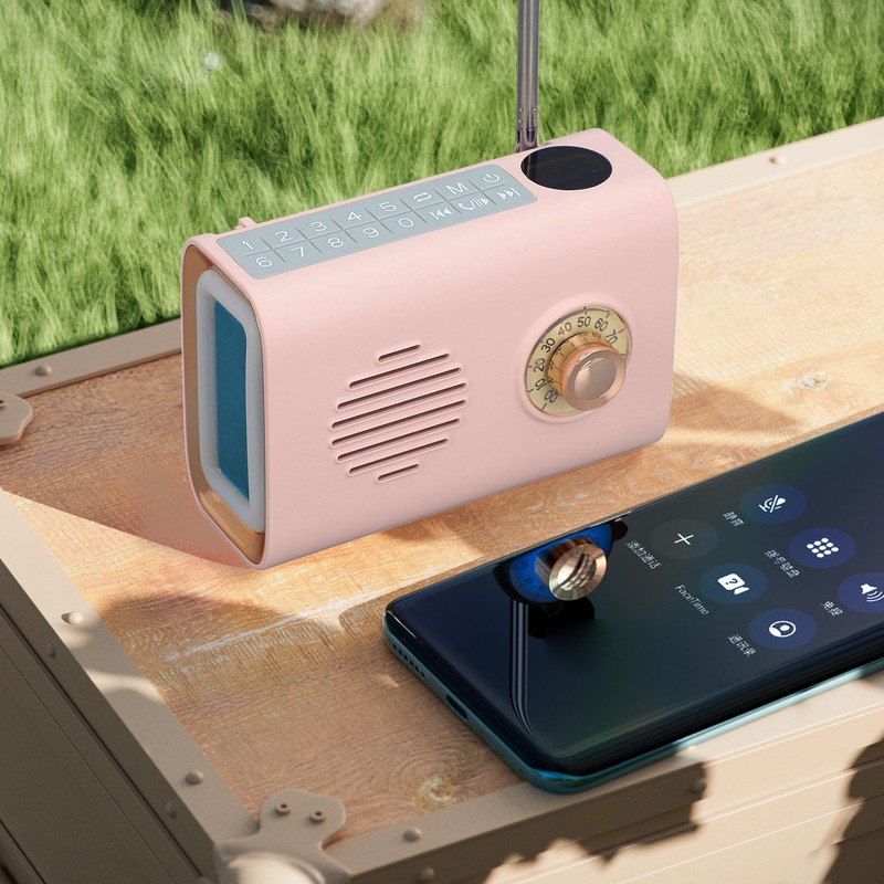 Miniature Bluetooth Speaker Portable Bluetooth Radio Solar Powered Wireless Speakers