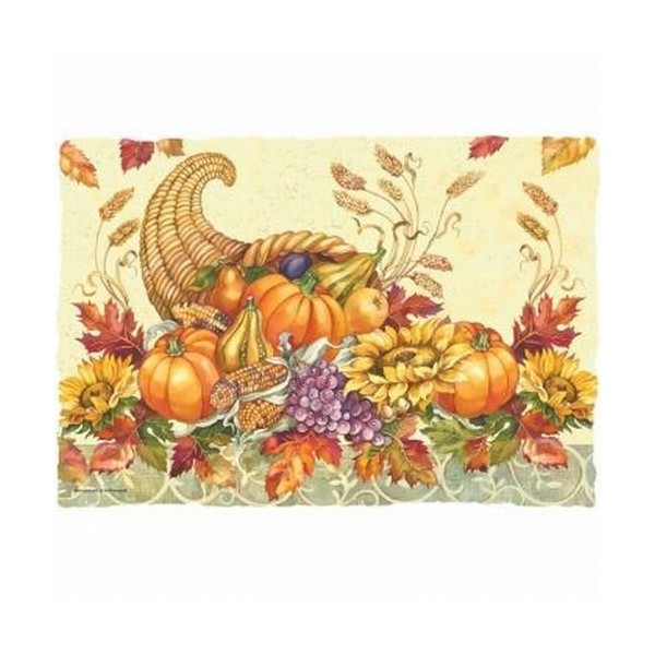 Fall Bounty Paper Placemats 50 Per Pack