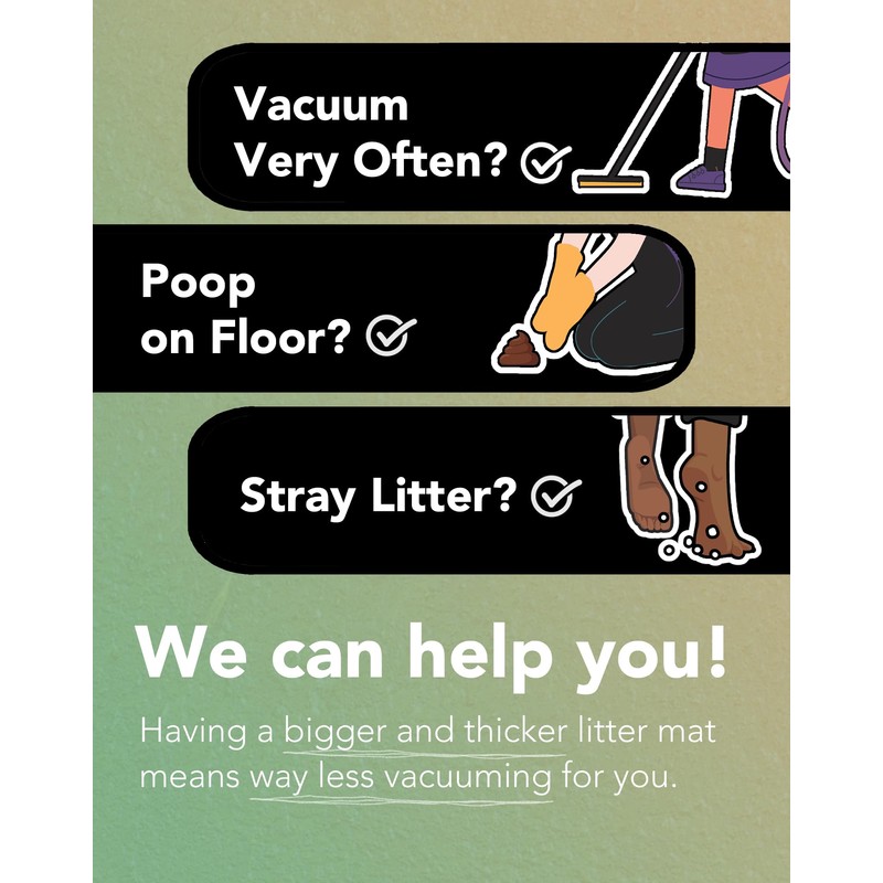 Lukamoo® Cute Litter Mat (Pistachio Green, Medium (24'' x 16''))