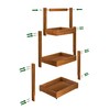 promitop Teak Shower Shelf Bathroom Organizer - 3 Tier Multipurpose