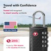 NOVLOCK Suitcase Padlocks – TSA Approved Suitcase Locks with 4-Digit